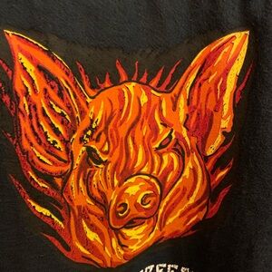 Vintage Rocktoberfest Hog Rock 2008 Biker’s Edge mensXL button down cotton shirt